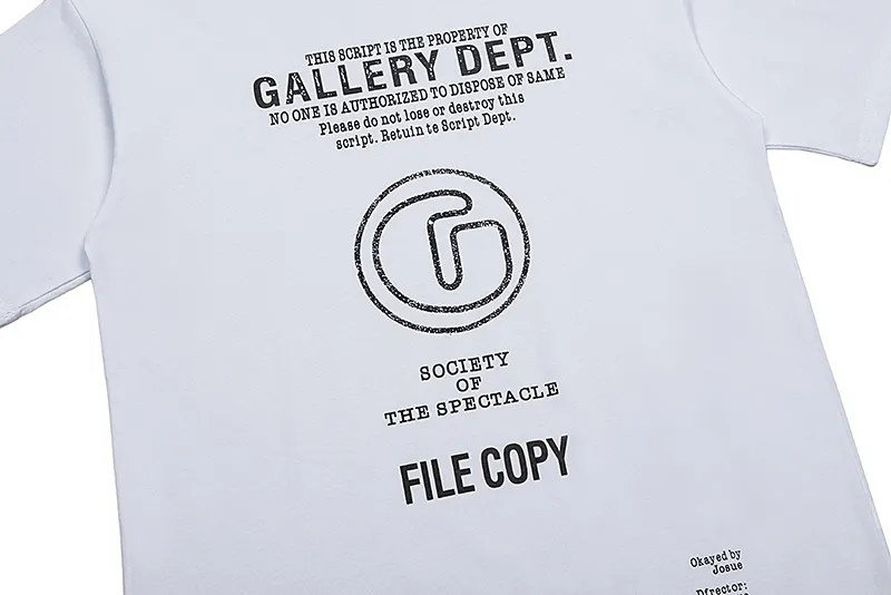 GALLERY. DEPT new short-sleeved T-shirt Style number: D2287P106 Color: Black White Size: S M L XL
